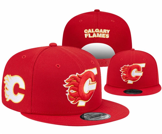 Calgary Flames Stitched Snapback Hats 005